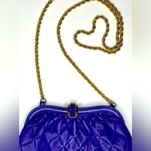 Mini Crossbody Purse | Vibrant Purple Leather Handbag | Small Evening Coinpurse